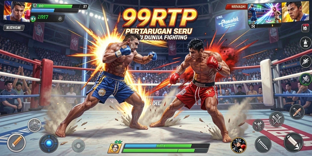 Screenshot utama 99RTP menampilkan aksi pertarungan mendebarkan.
