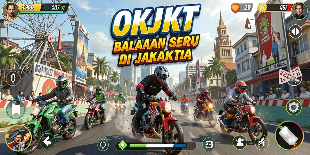 Tampilan gameplay Racing yang mendebarkan dan grafis menawan.