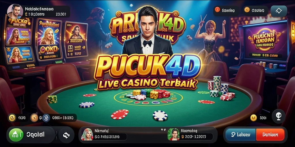 Screenshot gameplay PUCUK4D menampilkan suasana kasino langsung yang seru.