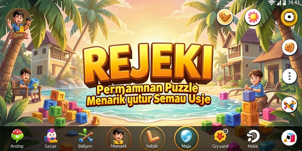 Screenshot gameplay REJEKI menampilkan tantangan puzzle seru.
