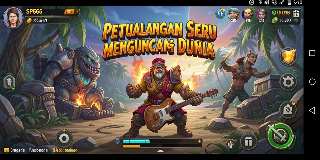 Screenshot gameplay SP666 menunjukkan petualangan yang mendebarkan.