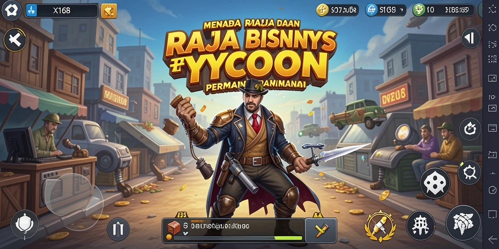 Screenshot gameplay X168 yang menunjukkan pengalaman Tycoon yang mendebarkan.